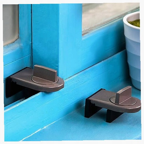 SAFETY LOCK FOR SLIDING DOOR WINDOWS FOR CHILDREN IRON 2 PCS