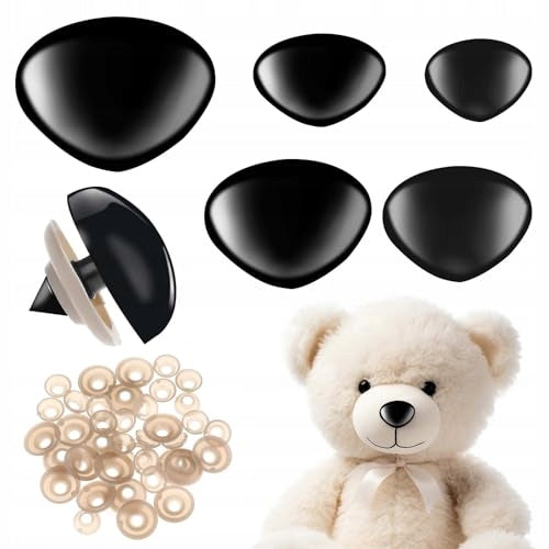 SAFETY NOSE PADS FOR CROCHETING 100 PIECES PLASTIC BLACK DIY Medical device no