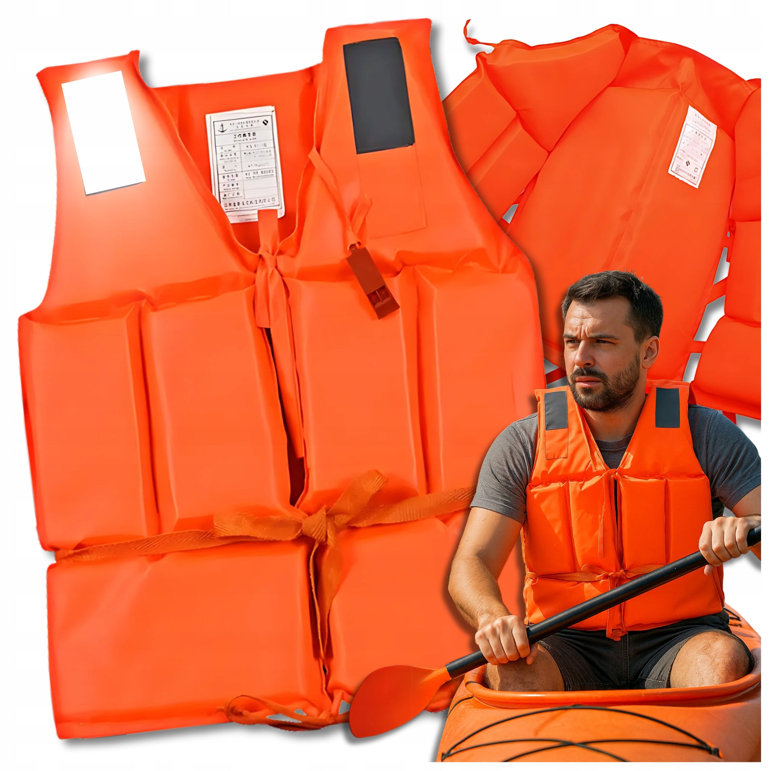 SAFETY VEST LIFE VEST FOR KAYAK RAFTING BOAT SCOOTER SUP
