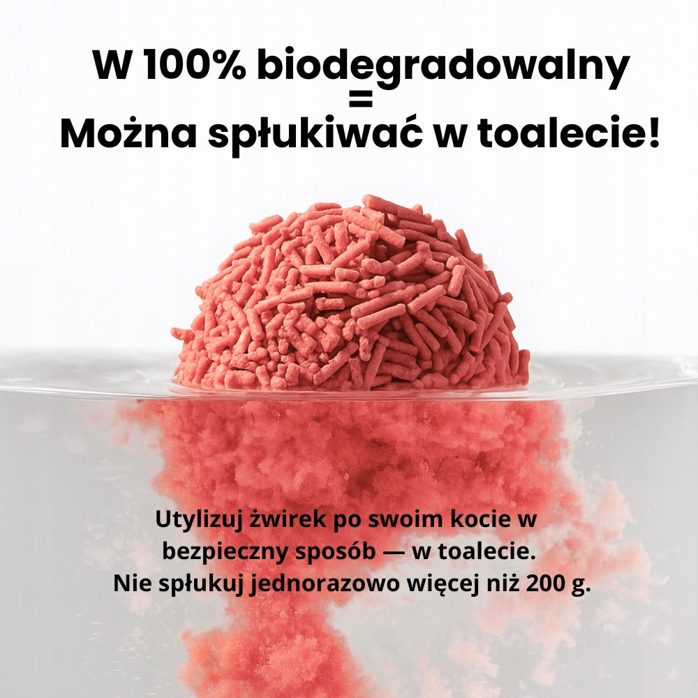 SAGAPO Organic Super Clumping Tofu Litter for Cat Cherry 2,5kg Packaging status original