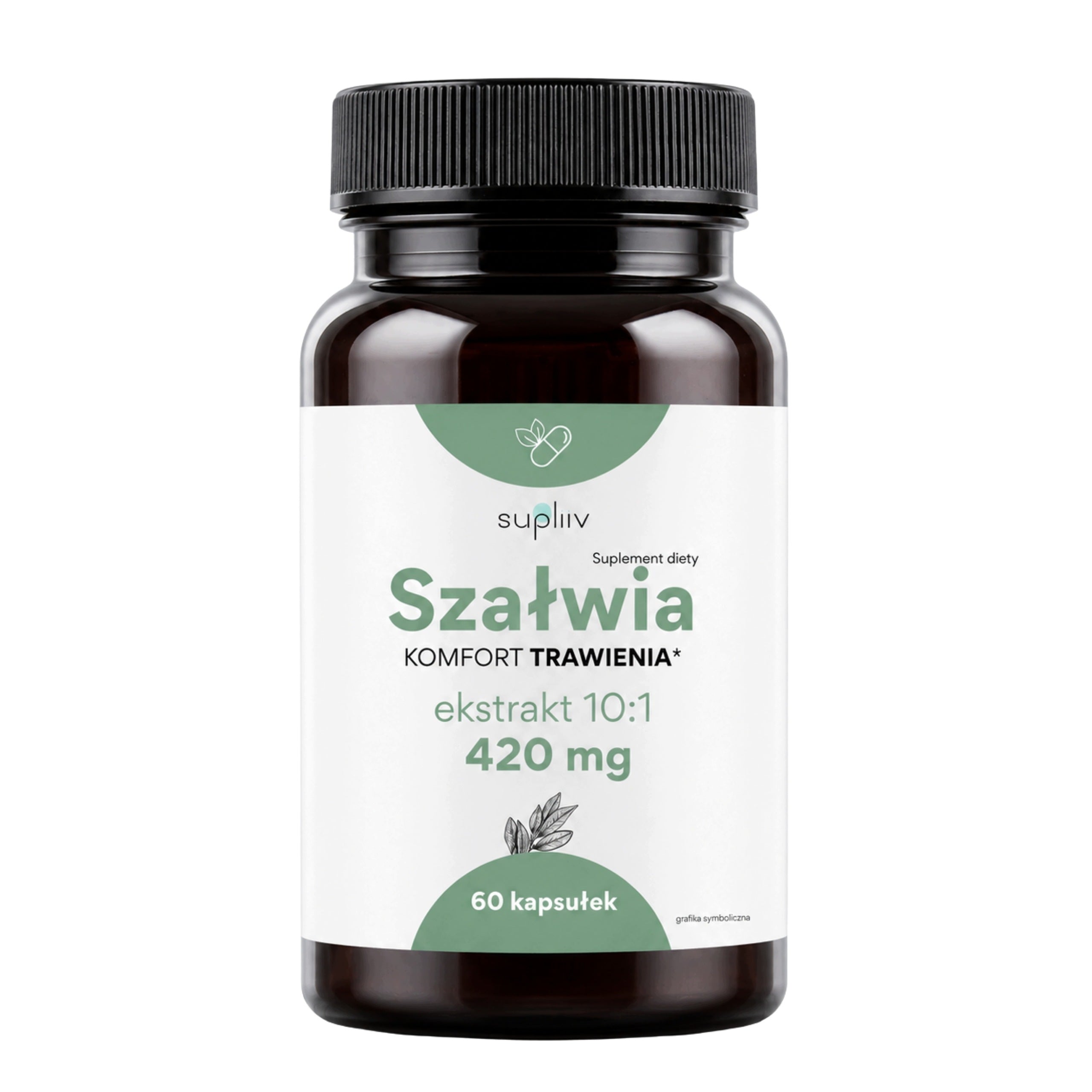 SAGE Medical Extract 10:1 420mg 60 Capsules DIGESTION Sweating