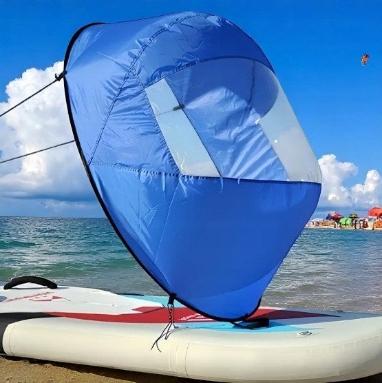SAIL FOR BOARD SUP KAYAK PONTOON SUPA SAIL FOLDING BLUE Brand no brand