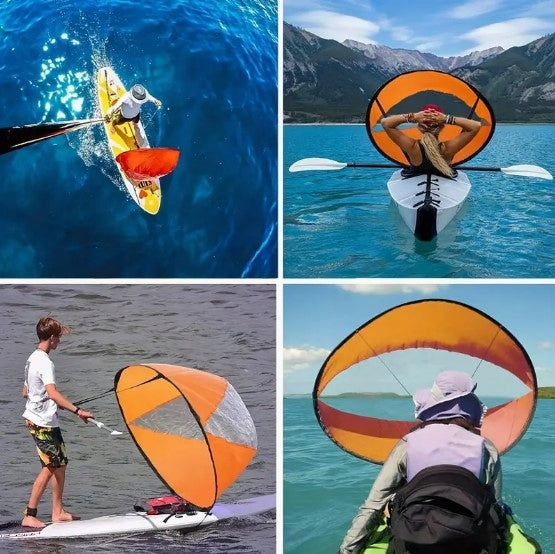 SAIL FOR BOARD SUP KAYAK PONTOON SUPA SAIL FOLDING ORANGE EAN (GTIN) 5907269741215