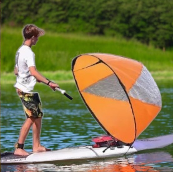 SAIL FOR BOARD SUP KAYAK PONTOON SUPA SAIL FOLDING ORANGE Product weight with unit packaging 0.415 kg