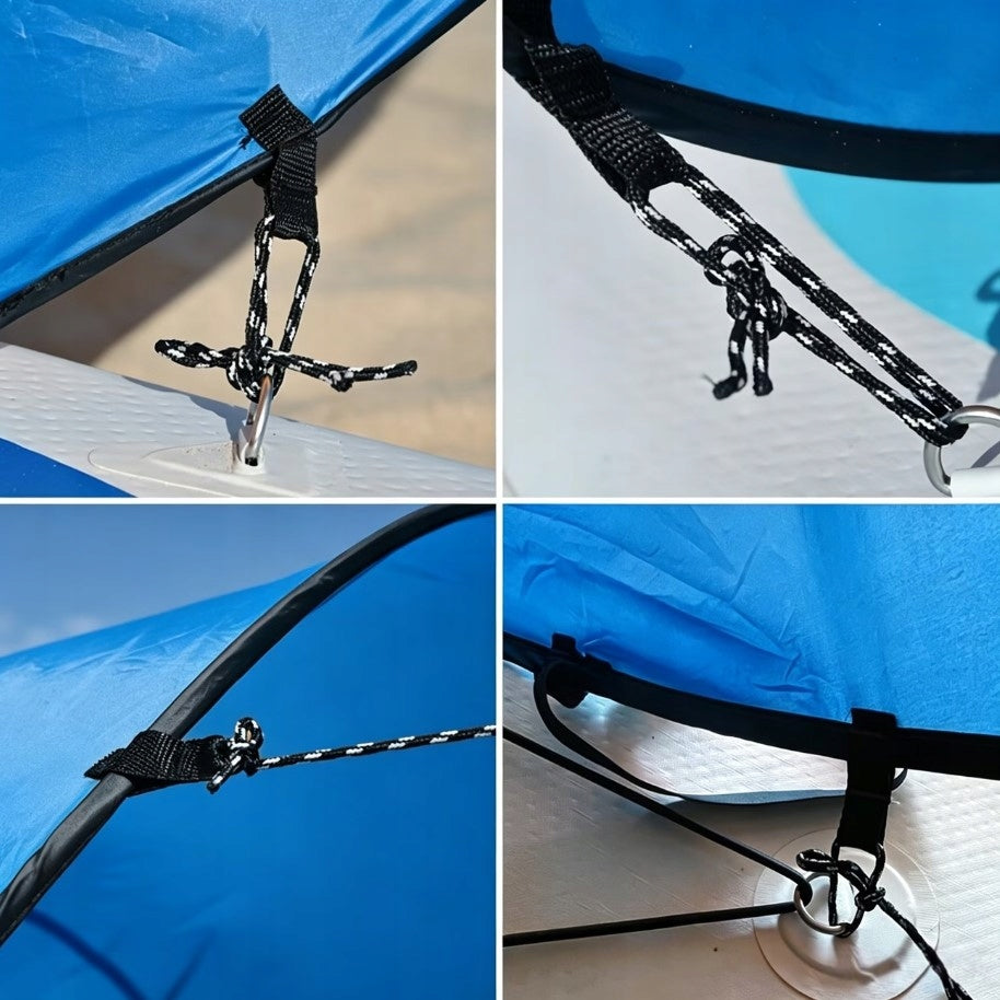 SAIL FOR BOARD SUP KAYAK PONTOON SUPA SAIL WINDOW FOLDING BLUE Brand no brand