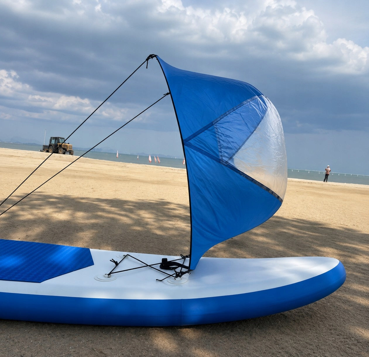 SAIL FOR BOARD SUP KAYAK PONTOON SUPA SAIL WINDOW FOLDING BLUE Kind other