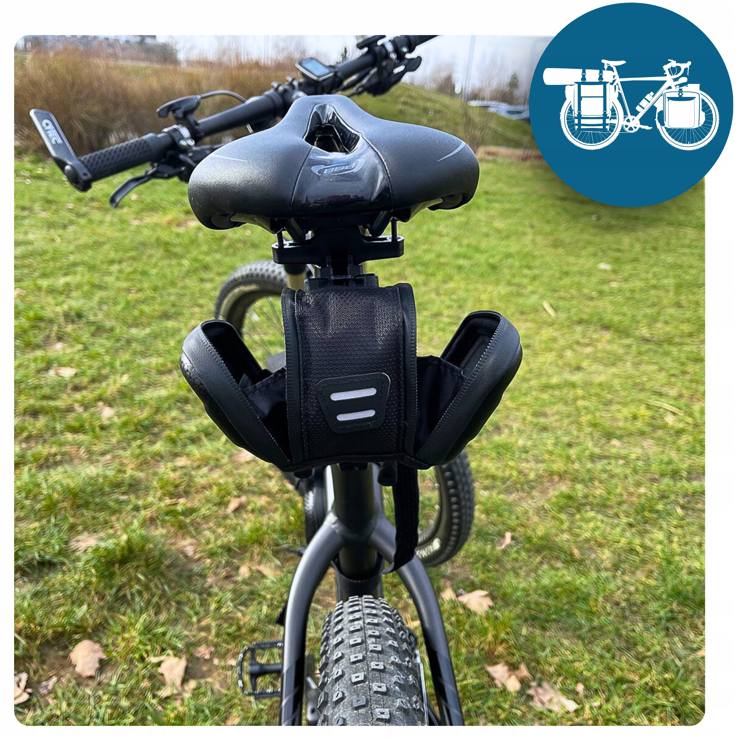SAKWA Bicycle bag for rear saddle Seat pouch for rigid seat posts Brand ZLARO