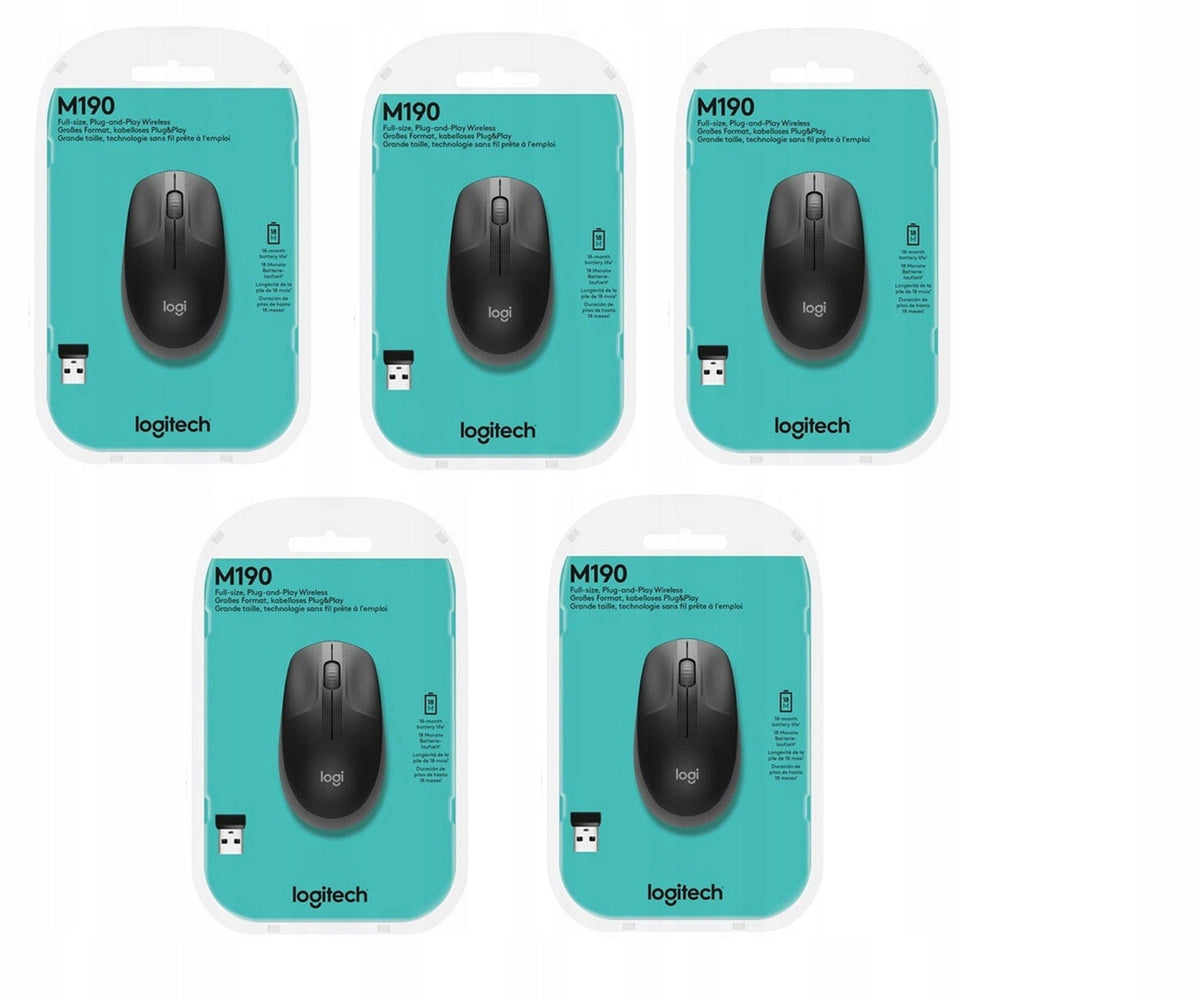 SALE 5PCS Wireless Mouse LOGITECH M190+5pcs Wireless Kit