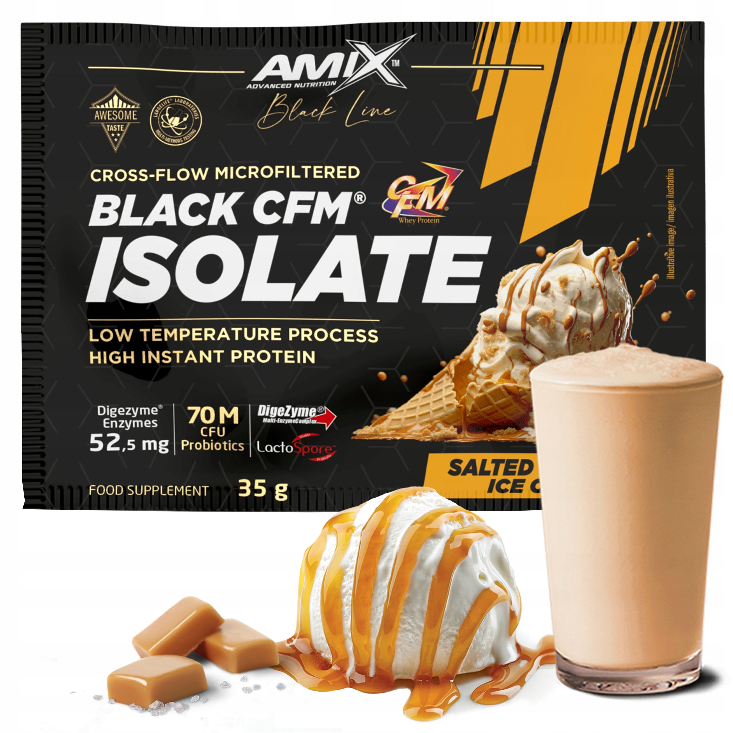 SALTED PROTEIN CARAMEL. caramel ice cream, protein supplement for women without sugar