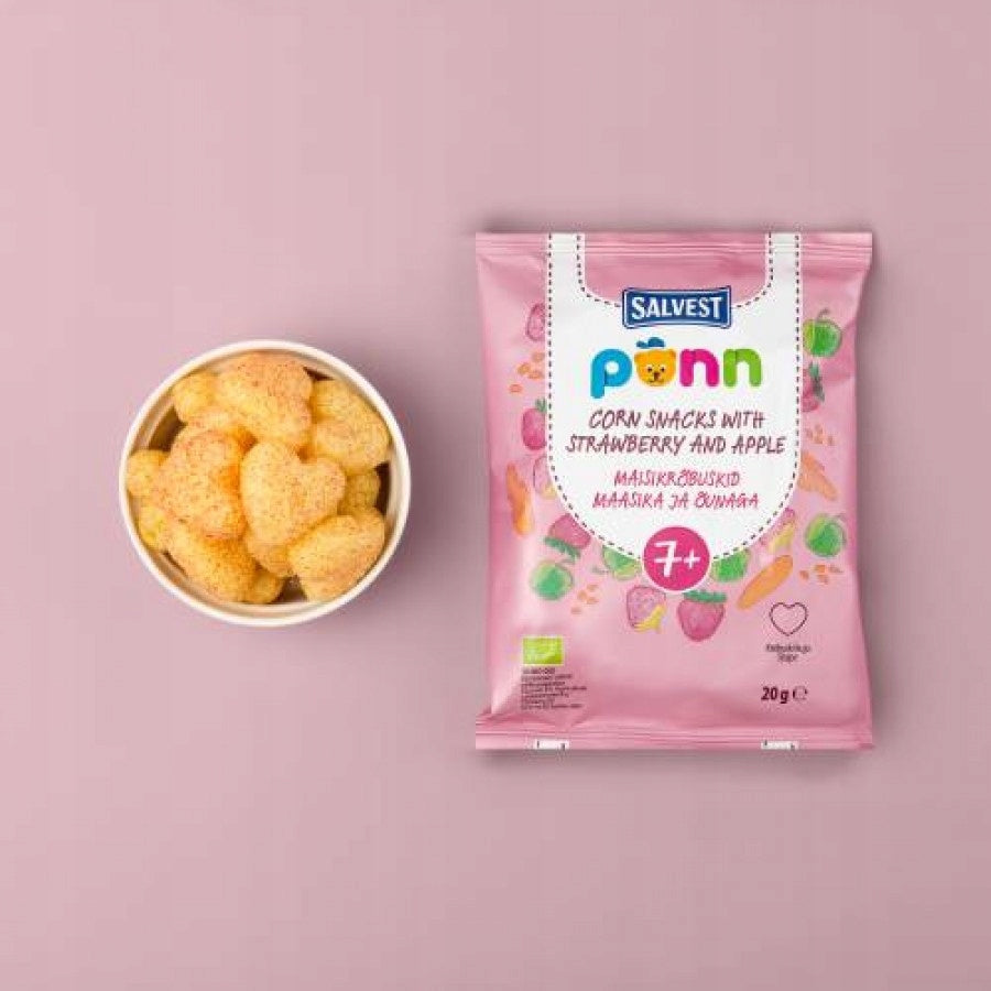SALVEST PÕNN BIO Strawberry Crisps for Children 20 g Grammage 20 g