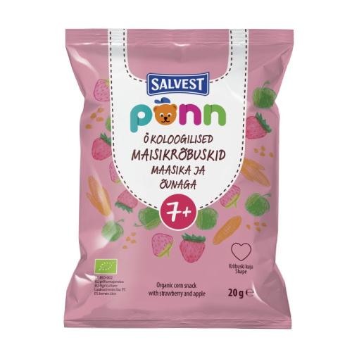 SALVEST PÕNN BIO Strawberry Crisps for Children 20 g