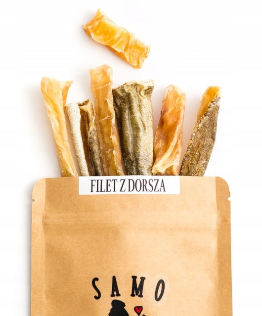 SAMO MIĘSO NATURAL DELICACIES COD FILLET 40G. Packaging status original