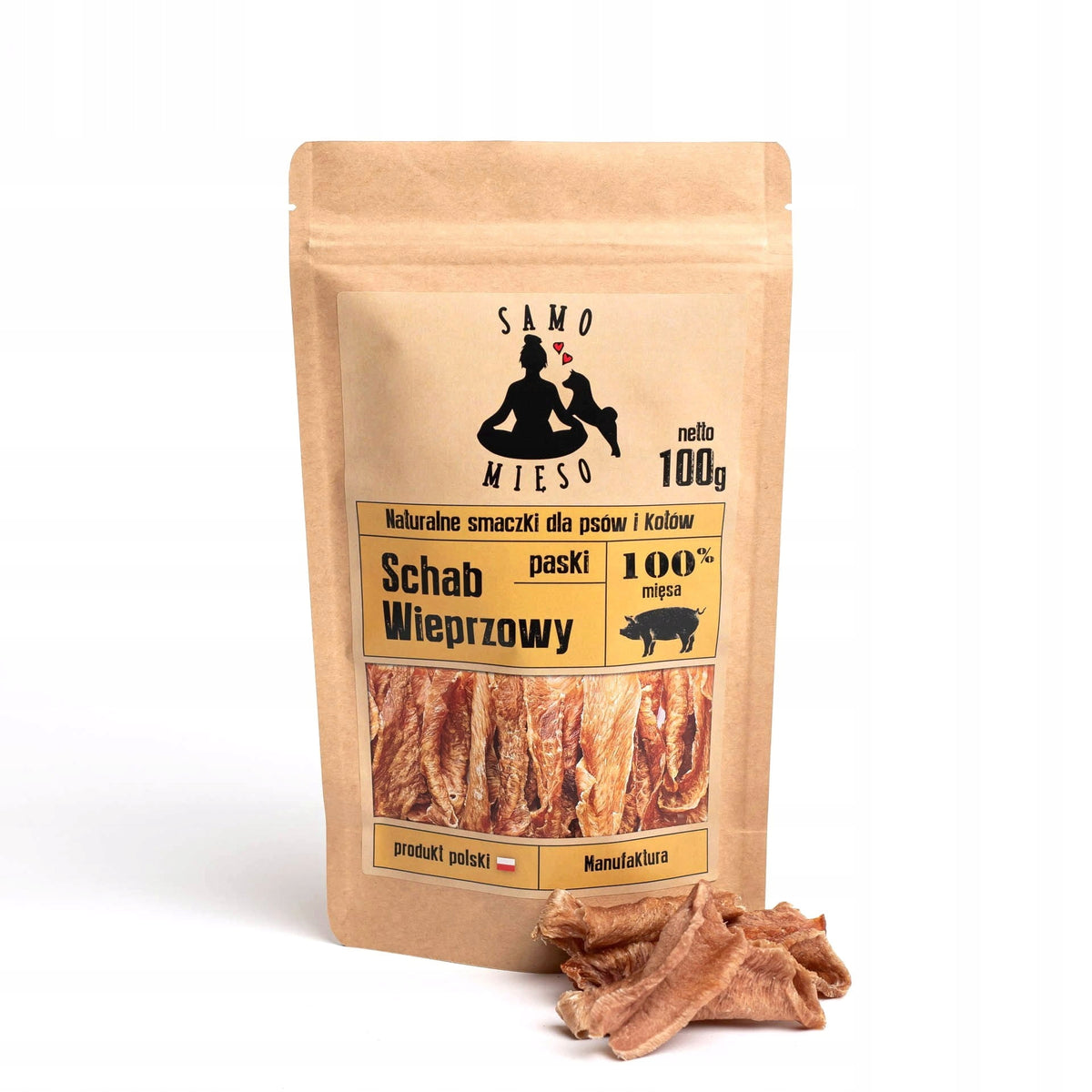 SAMO MIĘSO NATURAL PORK LOIN STRIPS 100 G.SET OF 3 Manufacturer code 20000240