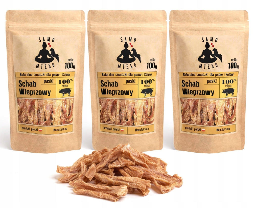 SAMO MIĘSO NATURAL PORK LOIN STRIPS 100 G.SET OF 3
