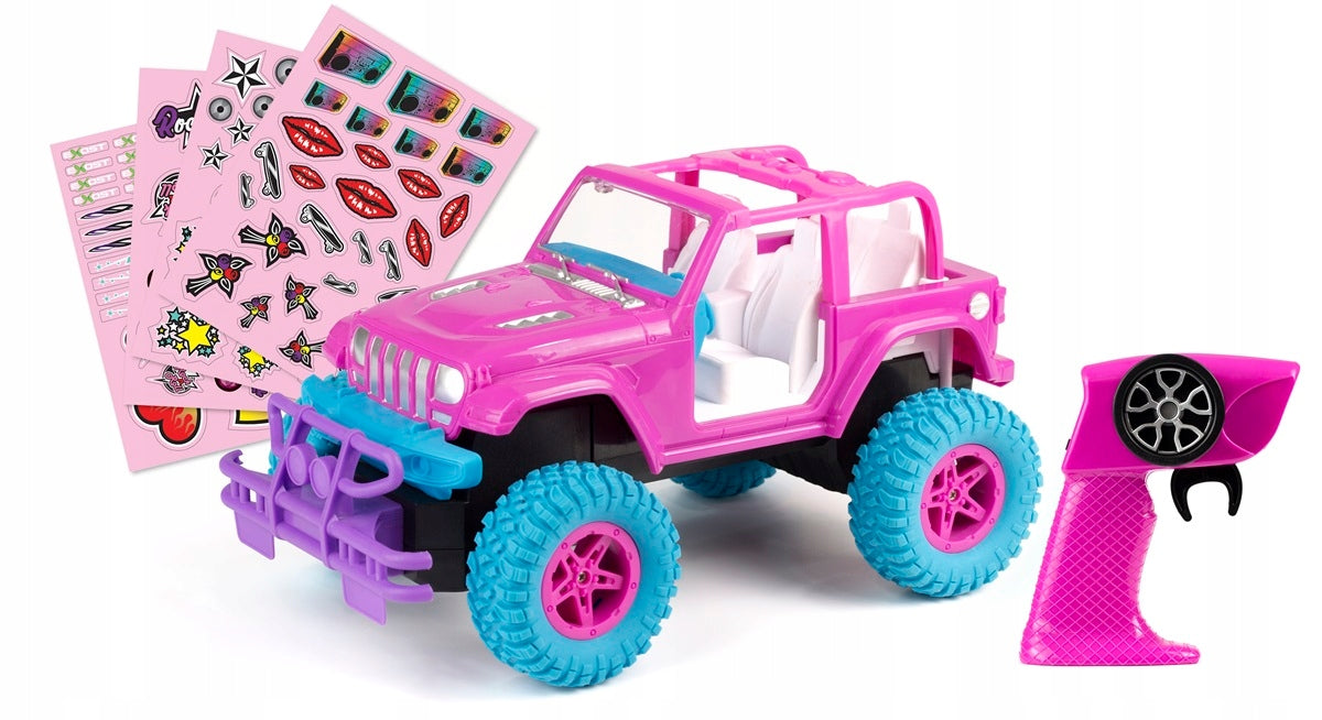 Nuotolinio valdymo automobilis Exost Jeep, rožinis