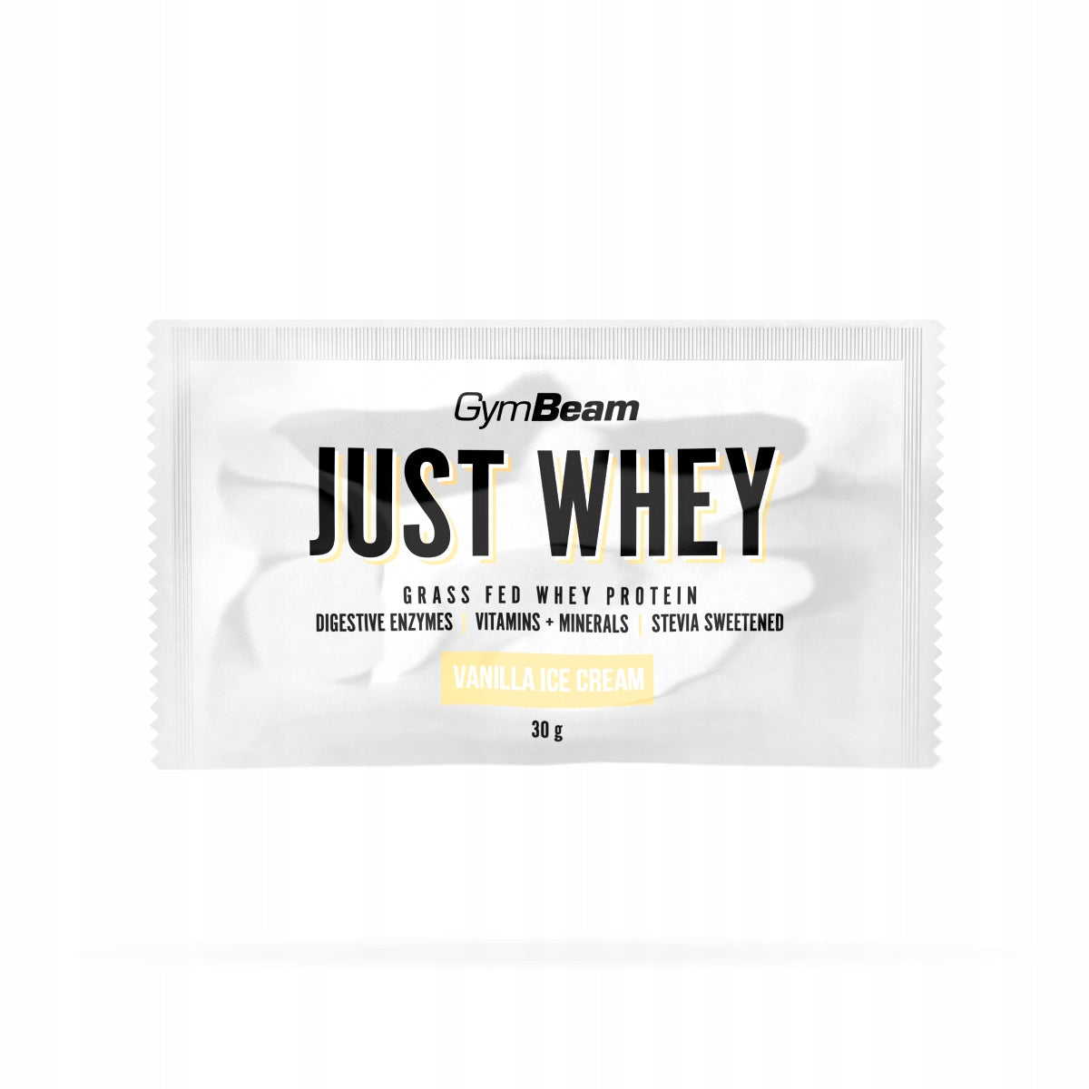 SAMPLE JUST WHEY PROTEIN MUSCLE CONDITIONER - GymBeam 30g vanilla ice cream