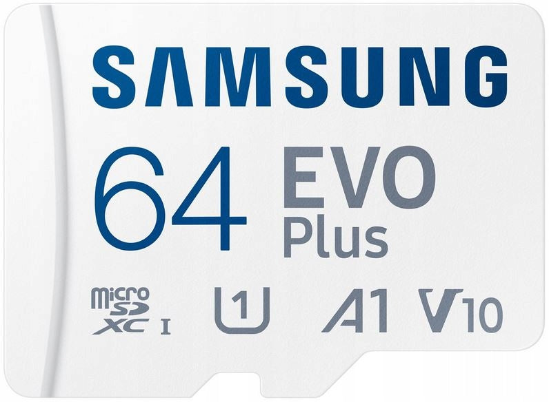 SAMSUNG EVO+ MEMORY CARD 64GB micro SD microSDXC 160MB/s Manufacturer code MB-MC64SA/EU