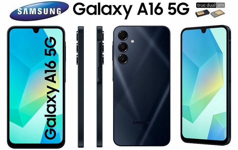 *SAMSUNG GALAXY A16 5G A166B/DS 4/128GB PL DUAL SIM BLACK FV GDÓW*