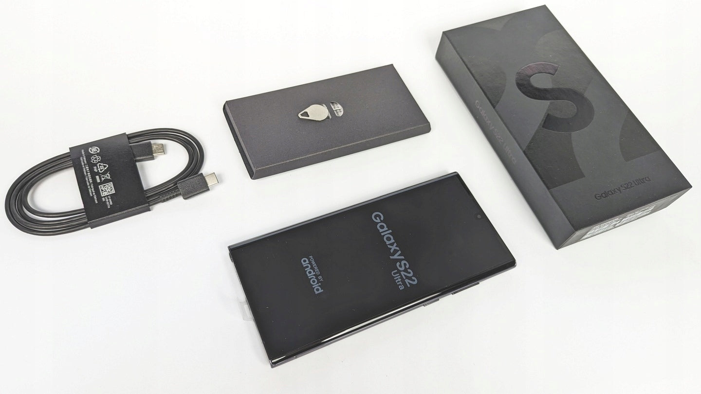 SAMSUNG GALAXY S22 ULTRA 8GB 128GB FULL SET FILMS Charger included no