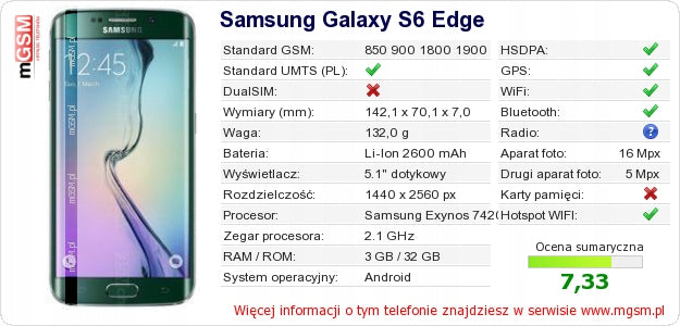 SAMSUNG GALAXY S6 EDGE G925F GOLD PHONE Color gold