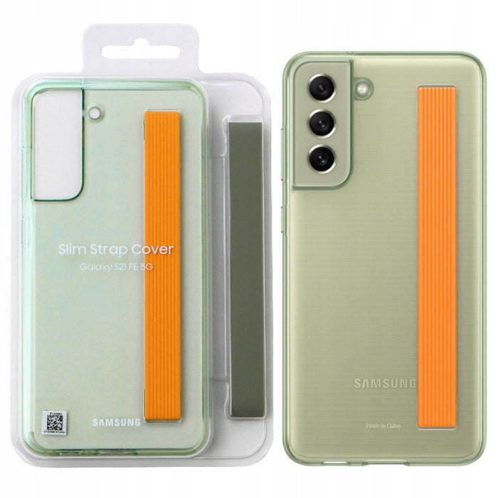 Samsung Clear Strap Cover für Galaxy S21 FE Olivgrün EF-XG990CMEGWW 