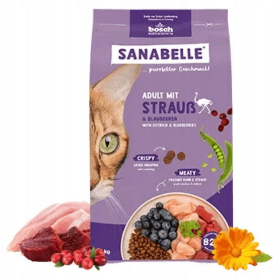 SANABELLE ADULT OSTRICH COMPLETE DRY CAT FOOD OSTRICH 400g