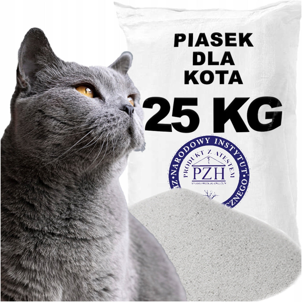 SAND CAT LITTER FOR LITTER BOX NATURAL 25 KG