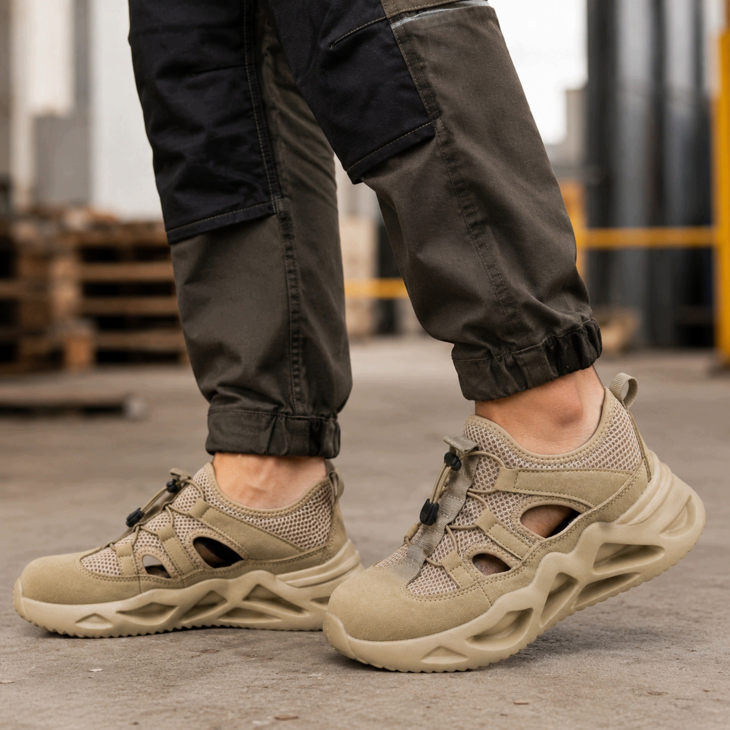SANDALS WORK SHOES for Summer Breathable with Composite Toe Brand Specto