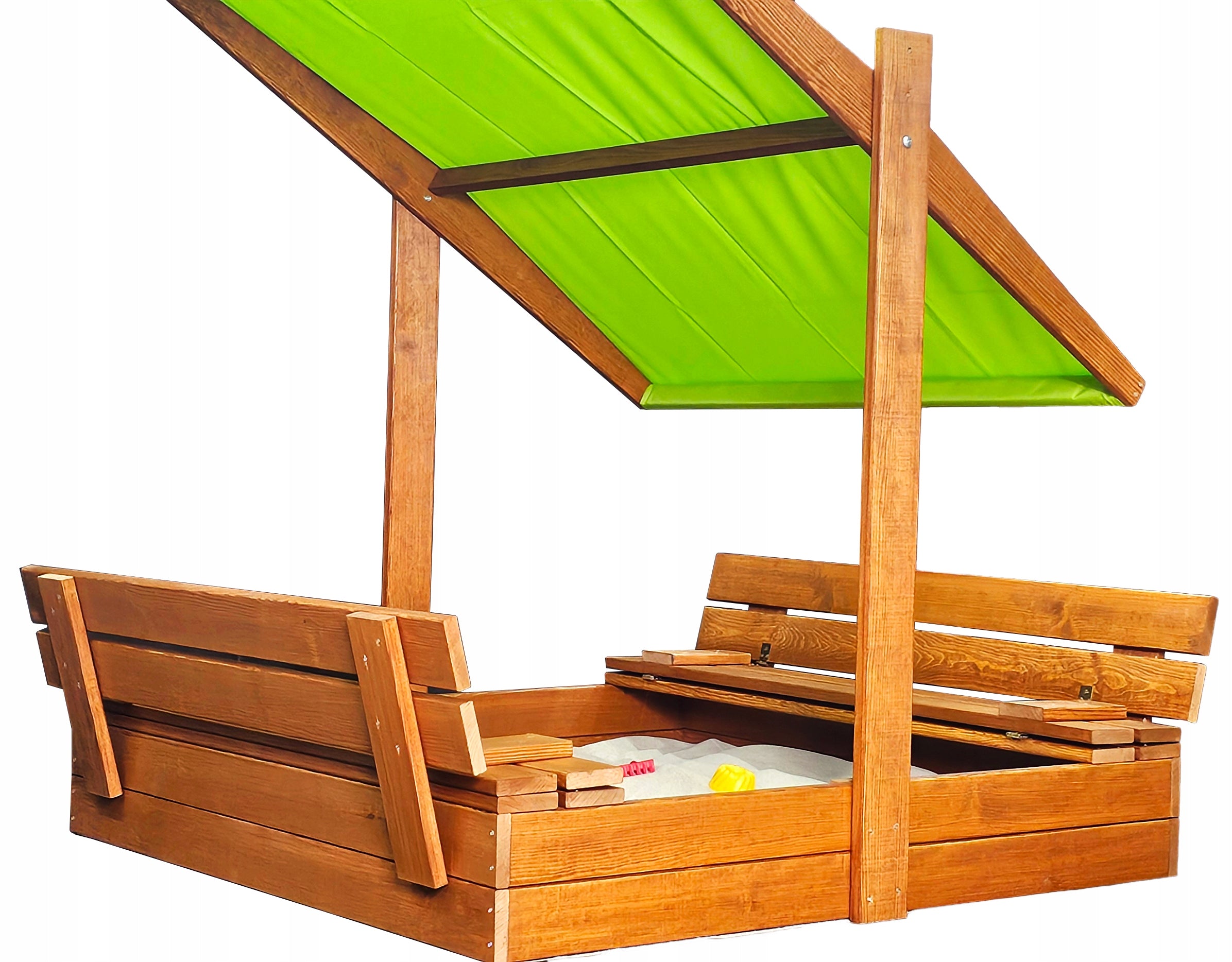 SANDBOX 150X150 WOODEN CLOSED WITH A VISOR 2X IMPREGNATED MANUFACTURER Product height 150 cm