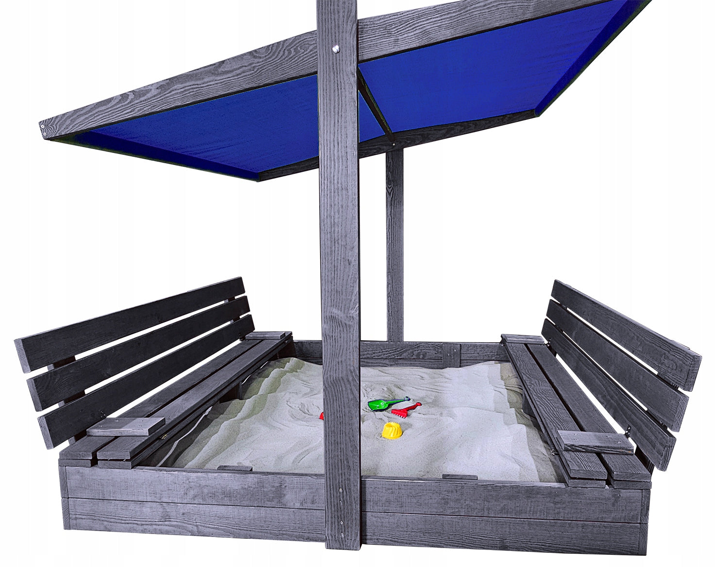 SANDBOX 150X150 WOODEN WITH CANOPY BENCHES 2X PAINTED MANUFACTURER Brand Versano