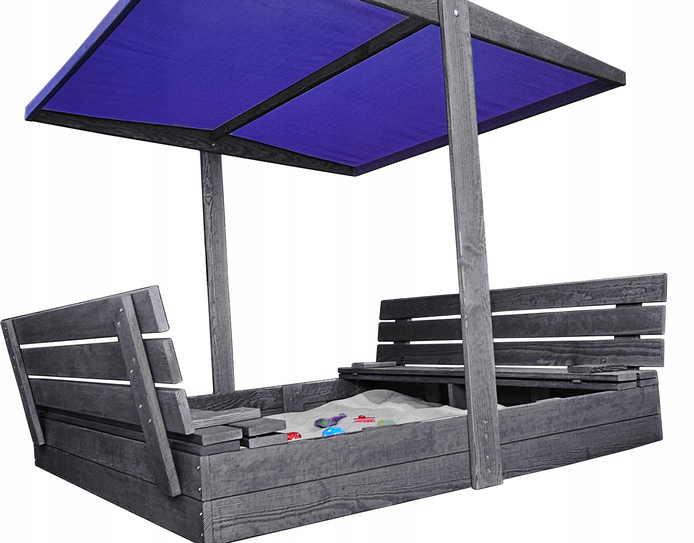 SANDBOX 150X150 WOODEN WITH CANOPY BENCHES 2X PAINTED MANUFACTURER Manufacturer code 5904165141859