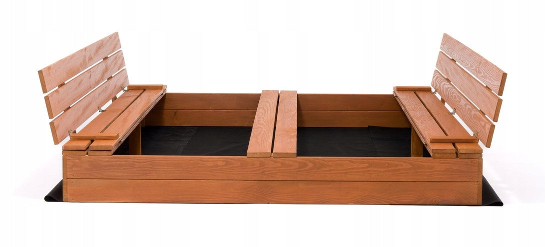 SANDBOX CLOSED WOODEN IMPREGNATED WITH BENCHES EXTRA LARGE 160x160cm EAN (GTIN) 5905973131384