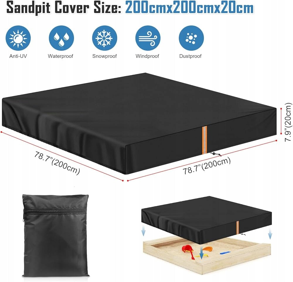 SANDBOX COVER 200x200 TARPAULIN COVER + BAG Manufacturer code POKROWIEC NA PIASKOWNICE 200x200 POKRYWA