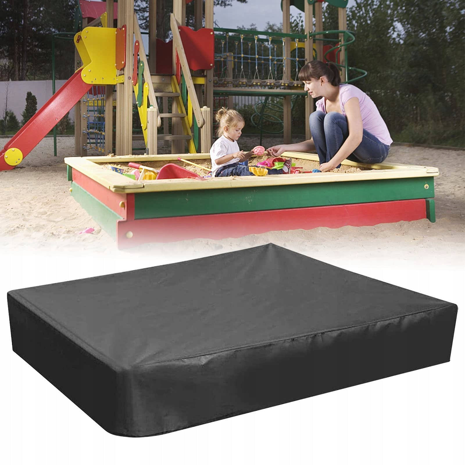 SANDBOX COVER TARPAULIN COVER 120X120x20 links YS7 Product width 120 cm