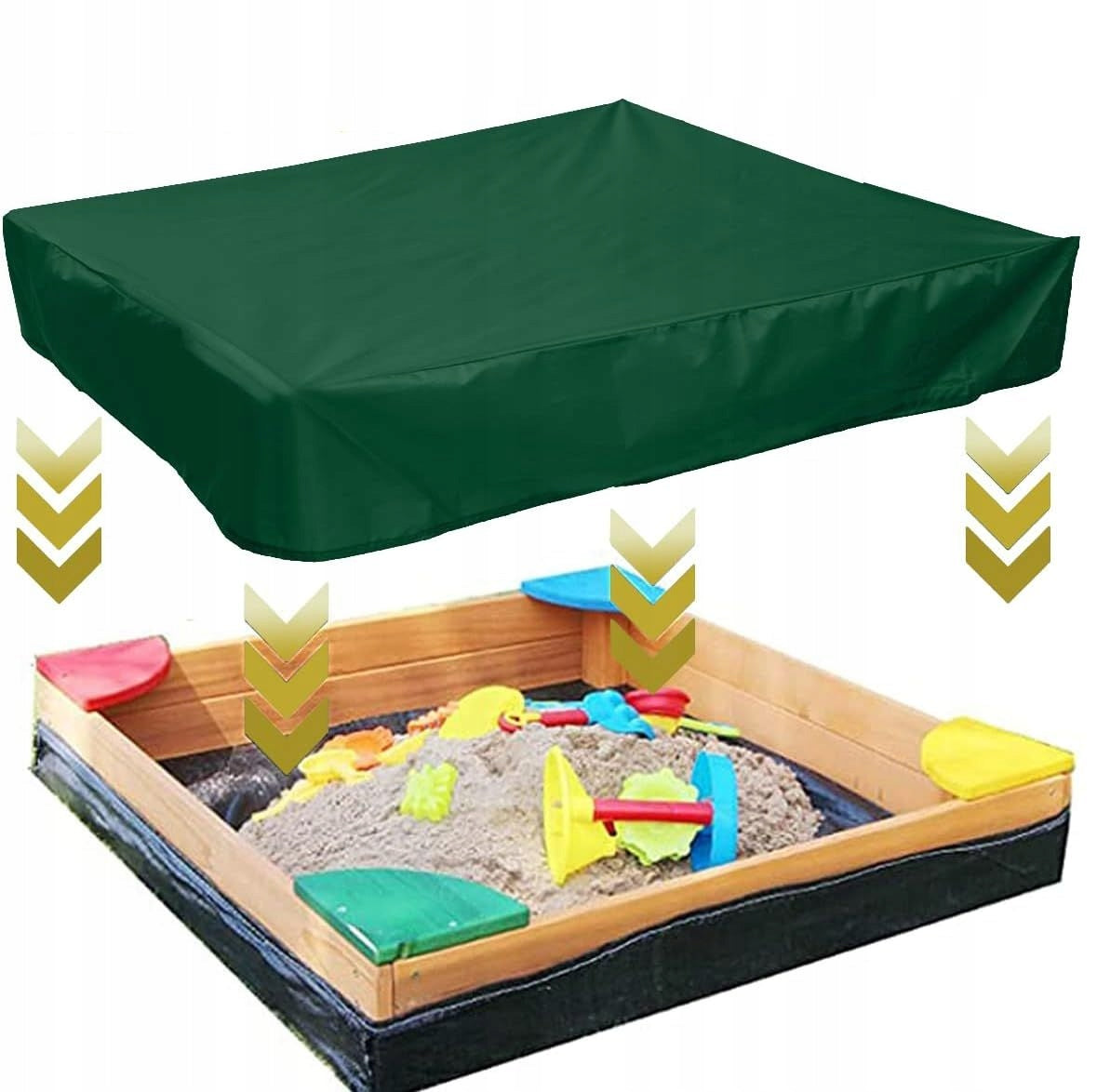 SANDBOX COVER TARPAULIN COVER 120X120x20 links YS7