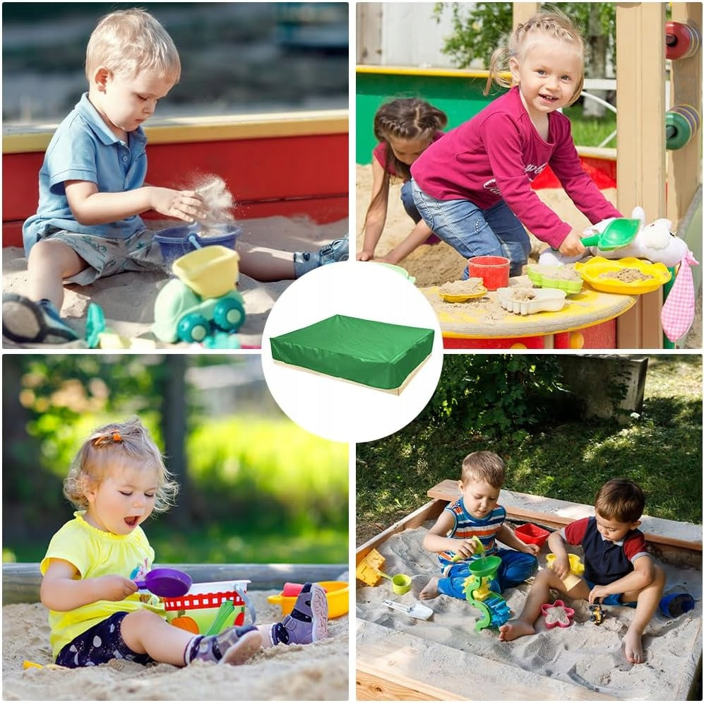 SANDBOX COVER WATERPROOF 120x120 PROTECTIVE TARPAULIN LARGE STRONG Color green