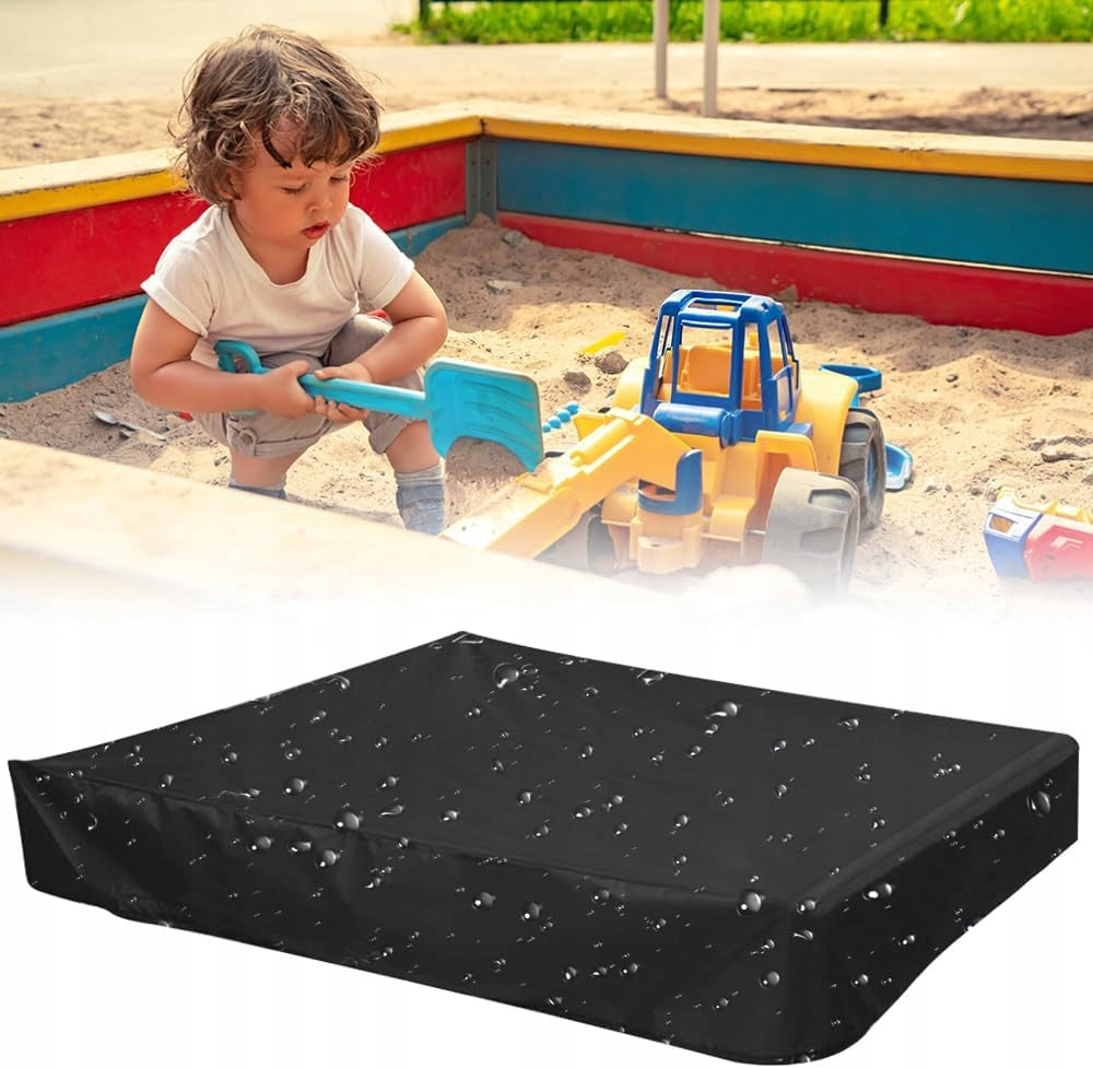 SANDBOX COVER WATERPROOF LARGE TARPAULIN COVER BLACK 150x150x20