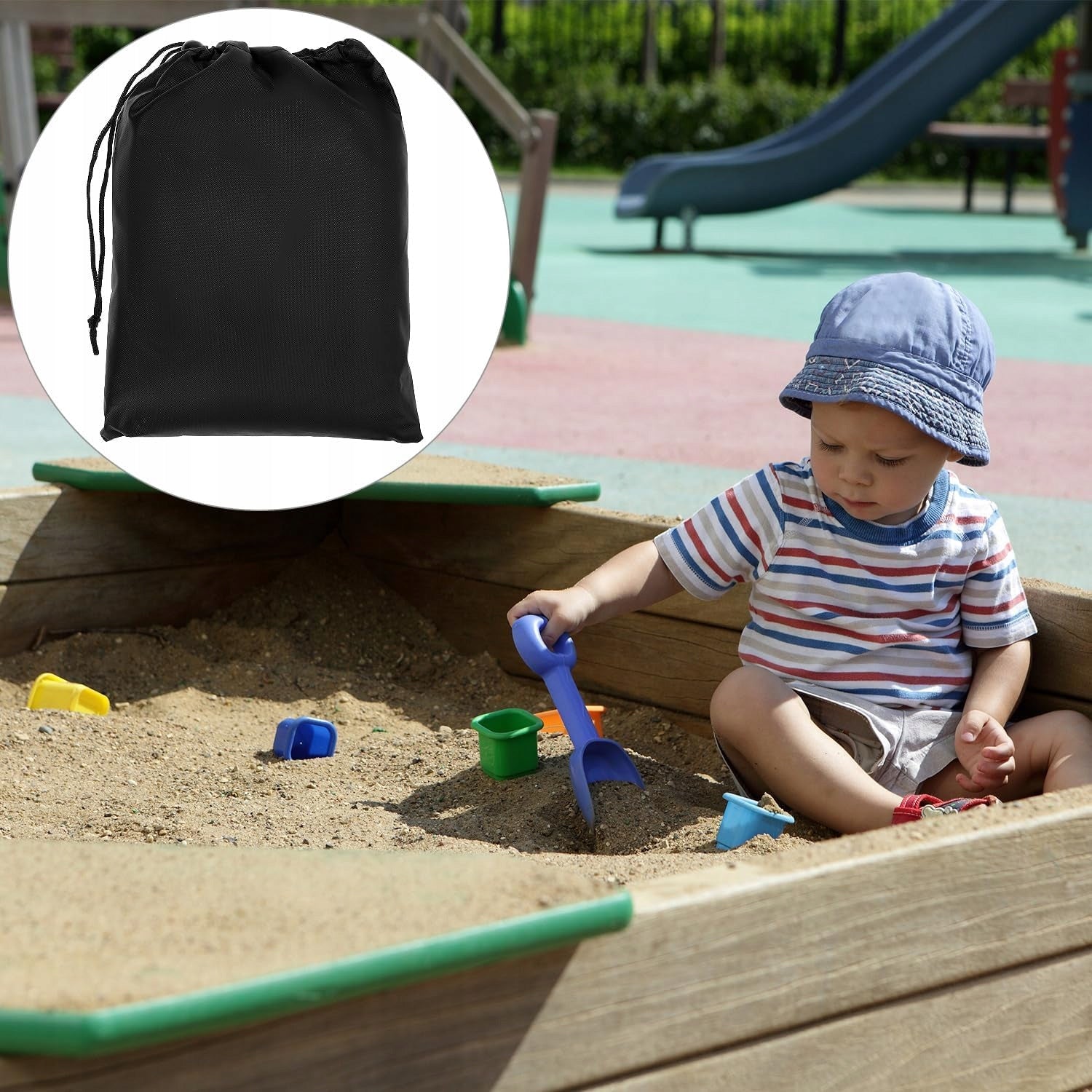 SANDBOX COVER WATERPROOF TARPAULIN COVER OXFORD FABRIC 120x120 Product width 120 cm
