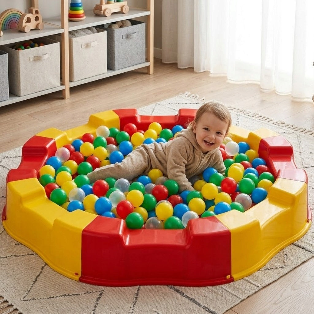 SANDBOX FOR CHILDREN 160CM PLASTIC LARGE + SAND TOYS - SET Manufacturer code suchy basen bez piłek prezent dla dziecka