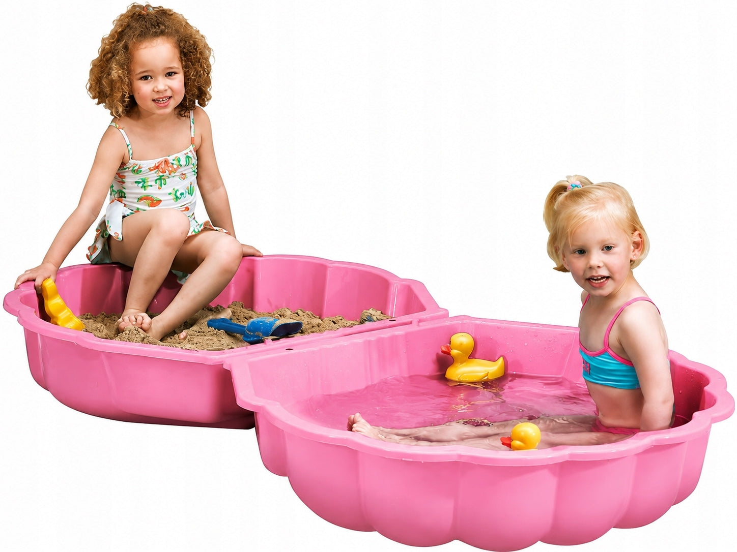 SANDBOX GARDEN SHELL 2IN1 POOL CLOSED DOUBLE PINK 2 SHELLS Brand no brand