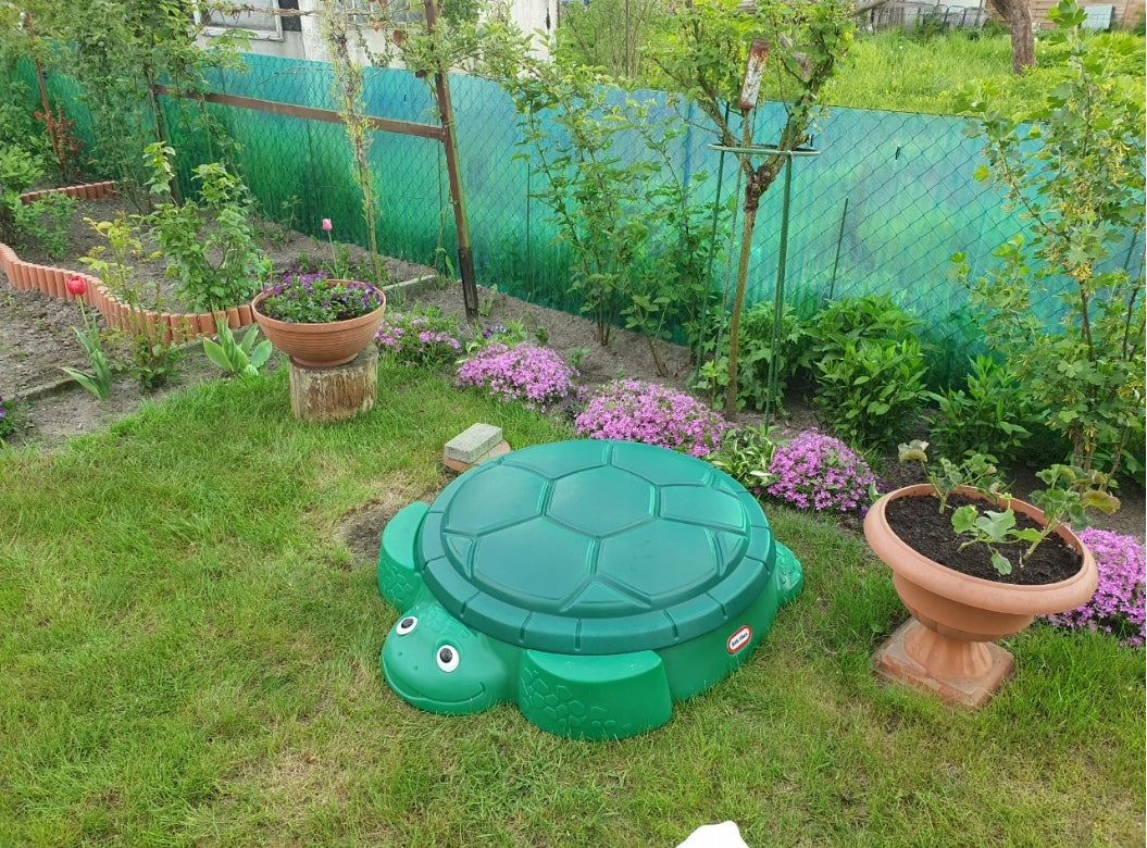 SANDBOX LITTLE TIKES FOR CHILDREN TURTLE GREEN WITH LID AND SEAT Character/Title none