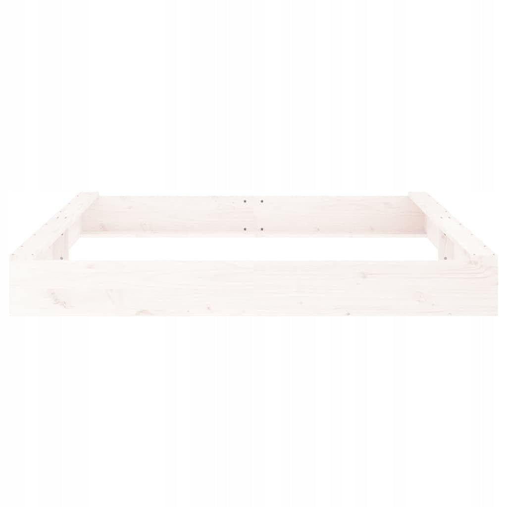 SANDBOX WITH SEATS WHITE SQUARE PINE WOOD Kid's age 0＋