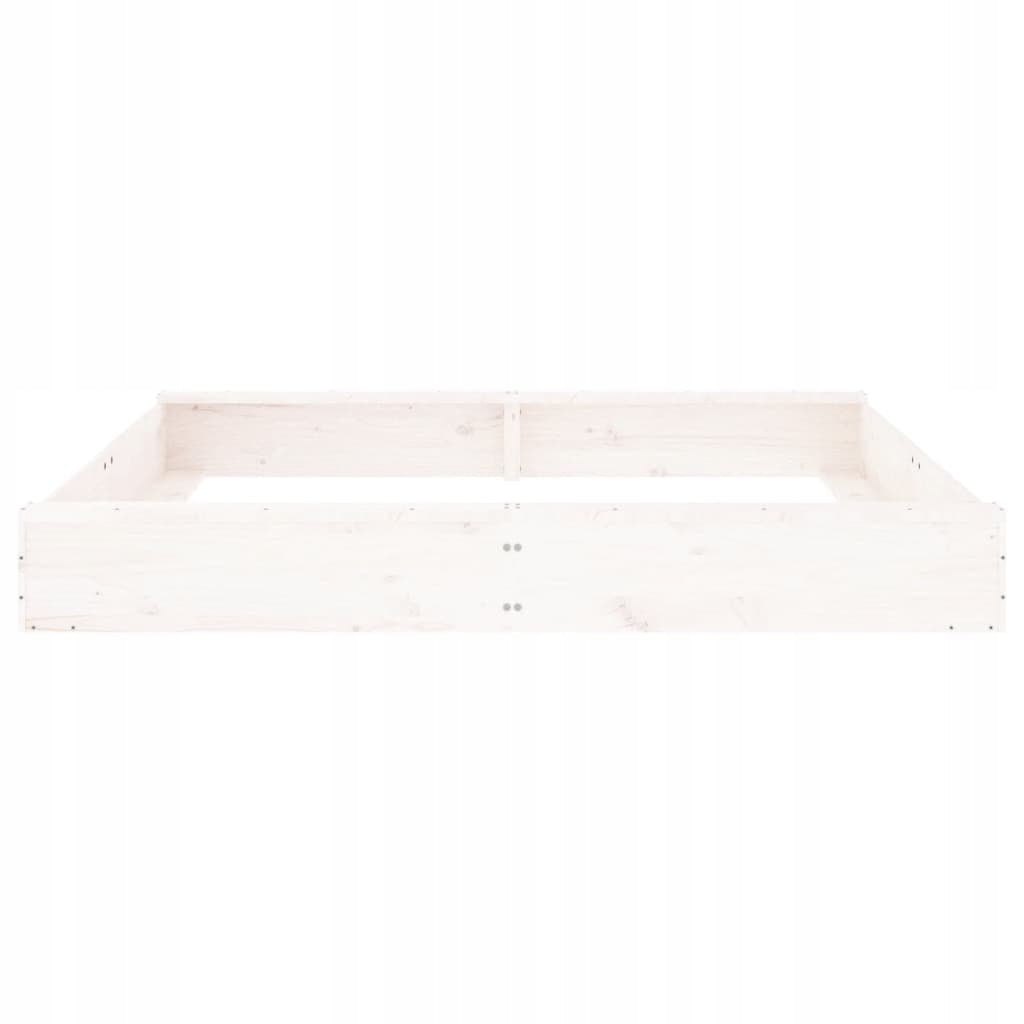 SANDBOX WITH SEATS WHITE SQUARE PINE WOOD Kind other