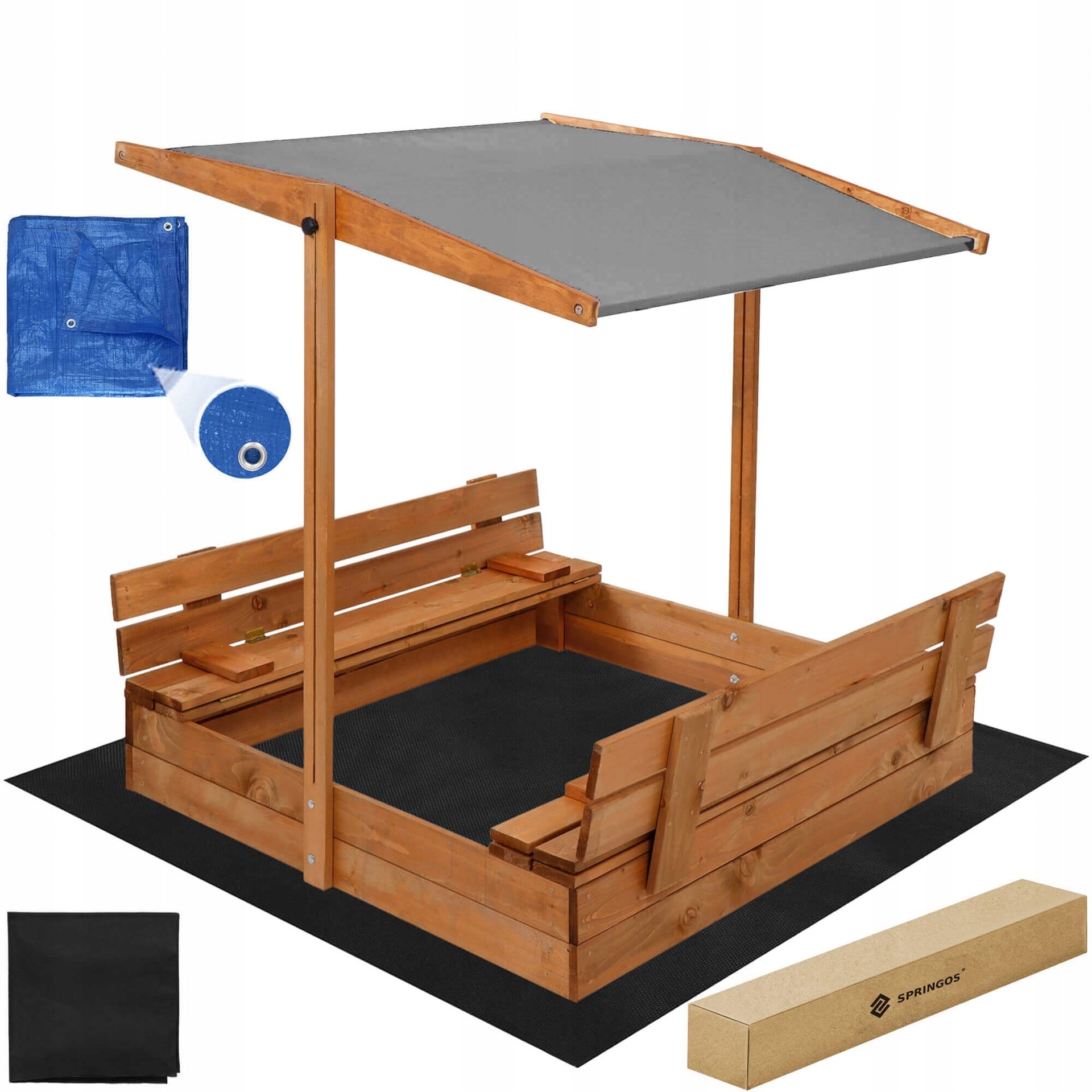 SANDBOX WITH VISOR IMPREGNATED WOODEN CLOSED 120 cm MANUFACTURER Character/Title none