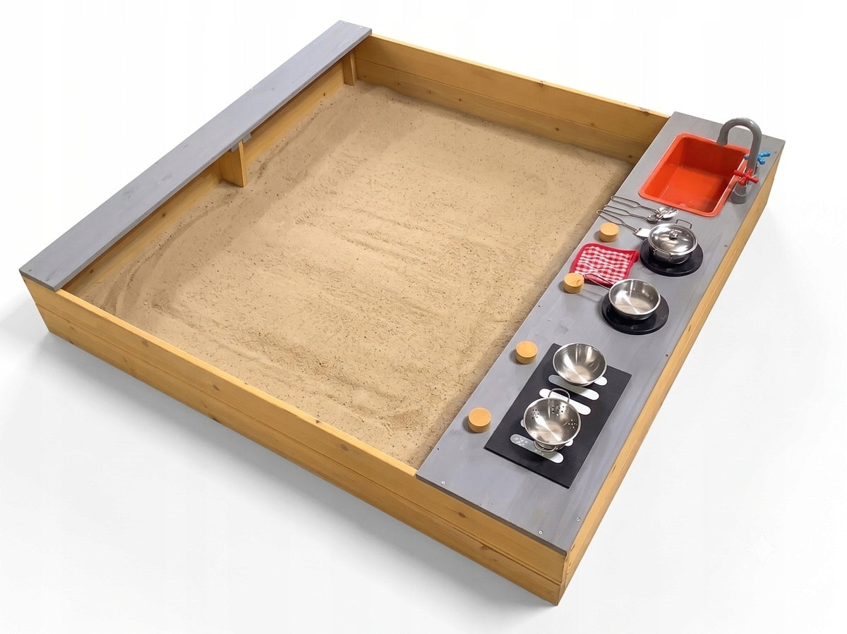 SANDBOX WOODEN MUD KITCHEN FOR CHILD ACCESSORIES TAP FOR PLAY Manufacturer code Wood Atelier kuchnia