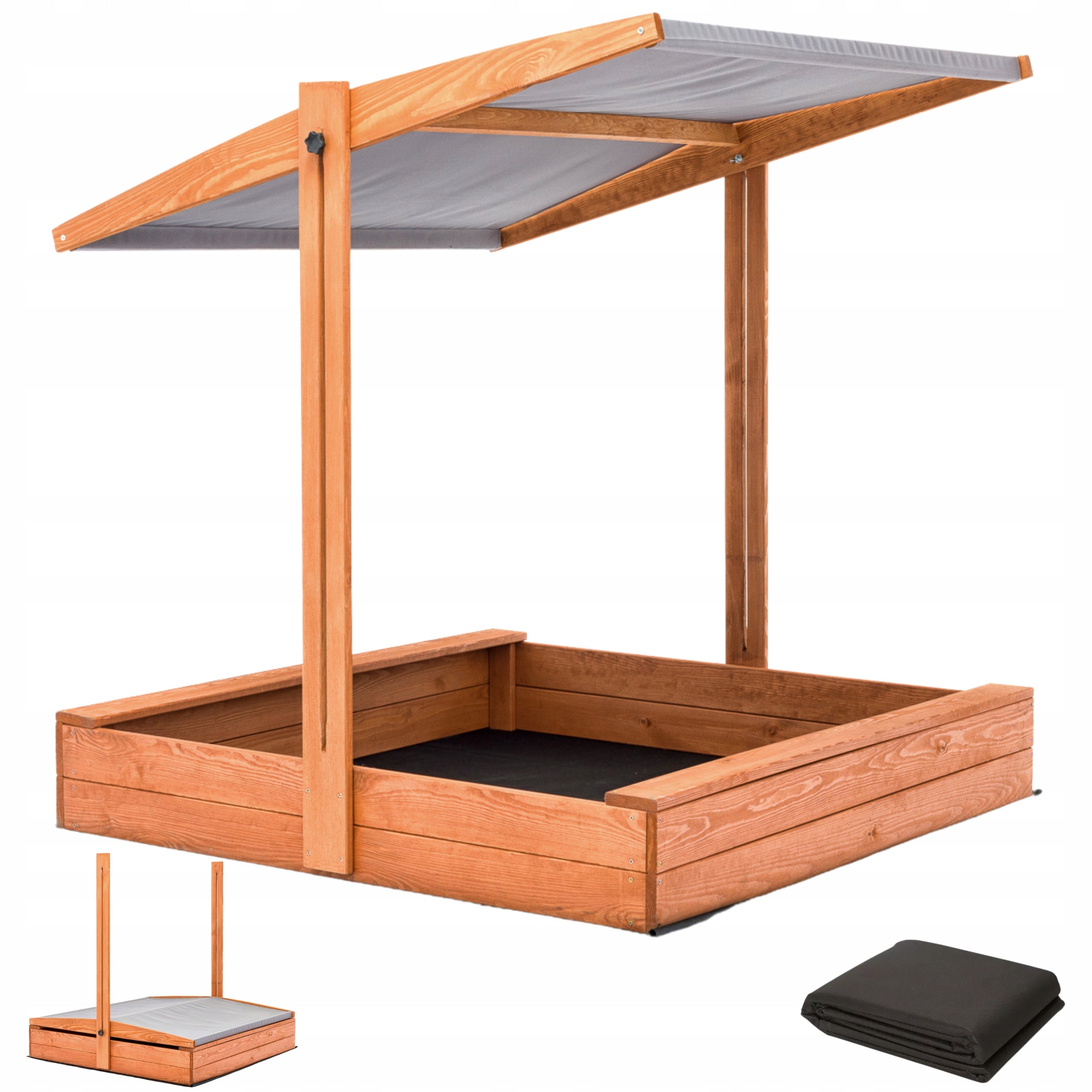 SANDBOX Wooden with Adjustable Canopy IMPREGNATED VARIOUS COLORS!
