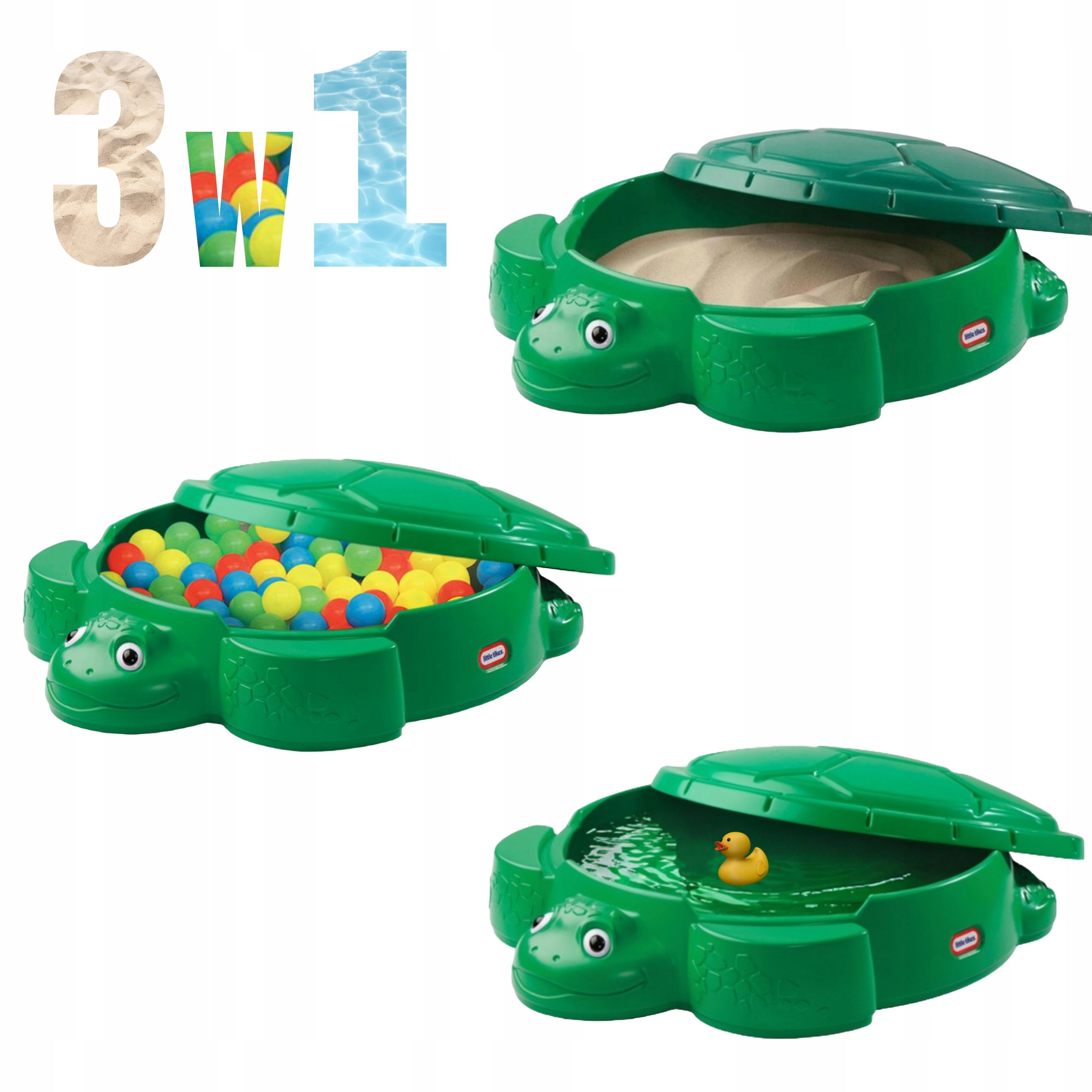 SANDBOX XXL PLASTIC CLOSED FOR CHILDREN TURTLE WITH COVER 2 SEATS Character/Title none
