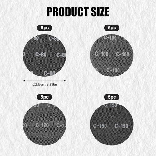 SANDING GRATES 225MM VELCRO SET OF 20 PCS PROFESSIONAL SANDPAPER Manufacturer code SWC5908151655962