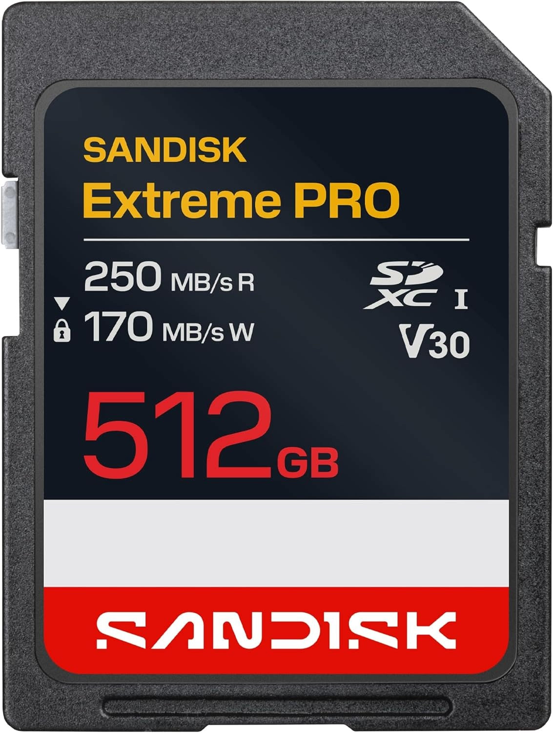 SANDISK EXTREME PRO SDHC 512GB 250/170 MB/s V30 UHS-I U3 Paměťová karta