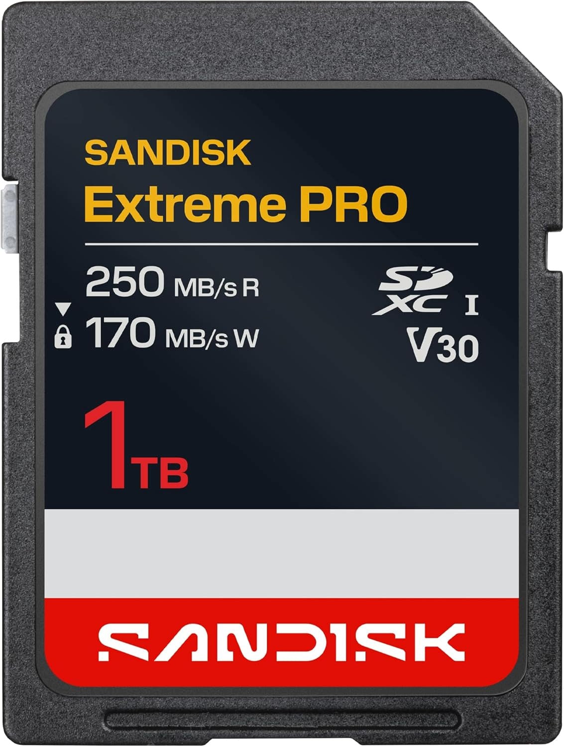 SANDISK EXTREME PRO SDXC 1TB 250/170 MB/s V30 UHS-I U3 Memory Card